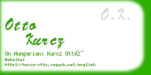 otto kurcz business card